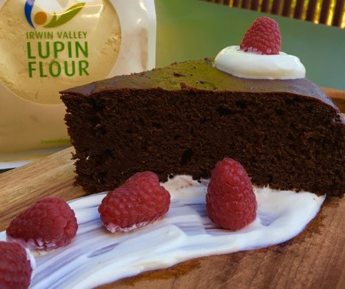 Gluten free Reduced Carb Lupin Choc Beetroot cake