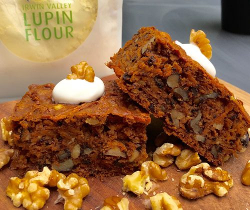 Gluten free Reduced Carb Lupin Carrot cake